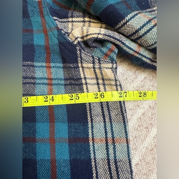 Ariat Flannel Pearl Snap Shirt Men XXL Blue Plaid Retro Fit Western Rodeo Cowboy - Picture 4 of 8